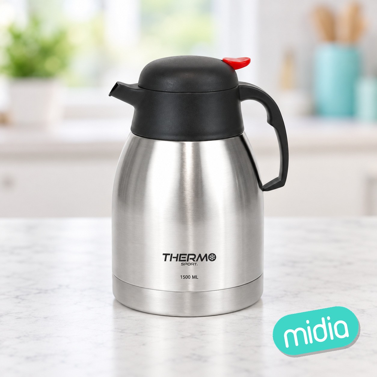 Jarra termo inox 1.5lt c/pulsador thermosport