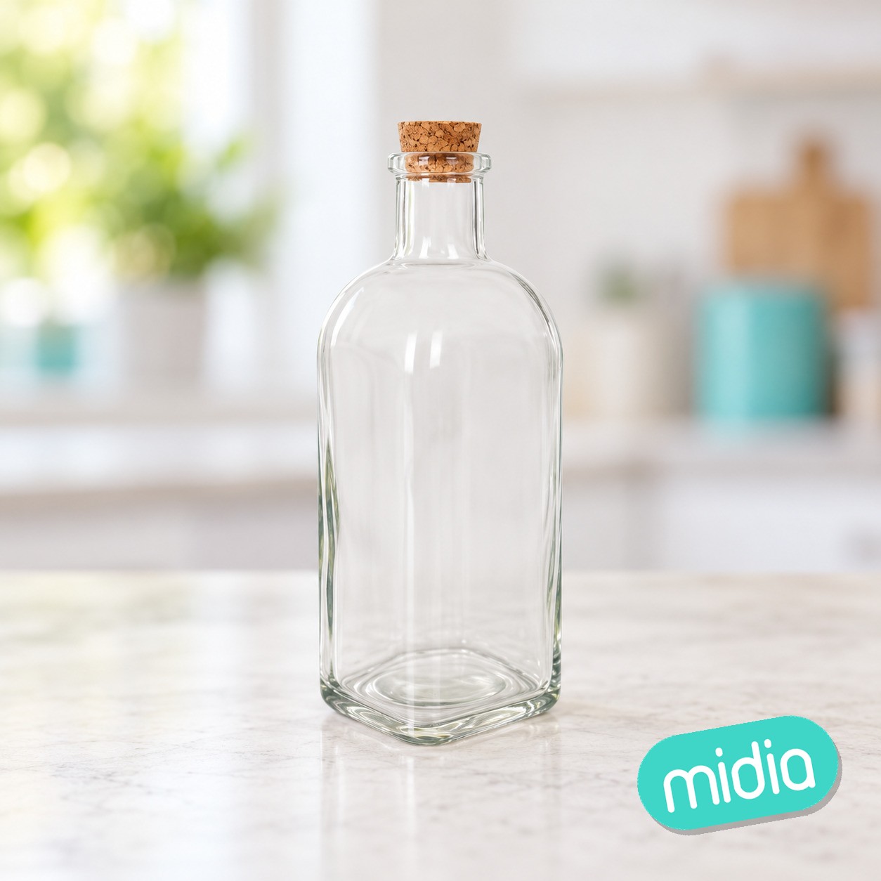 Botella frasca 530ml tapon corcho la mediterranea