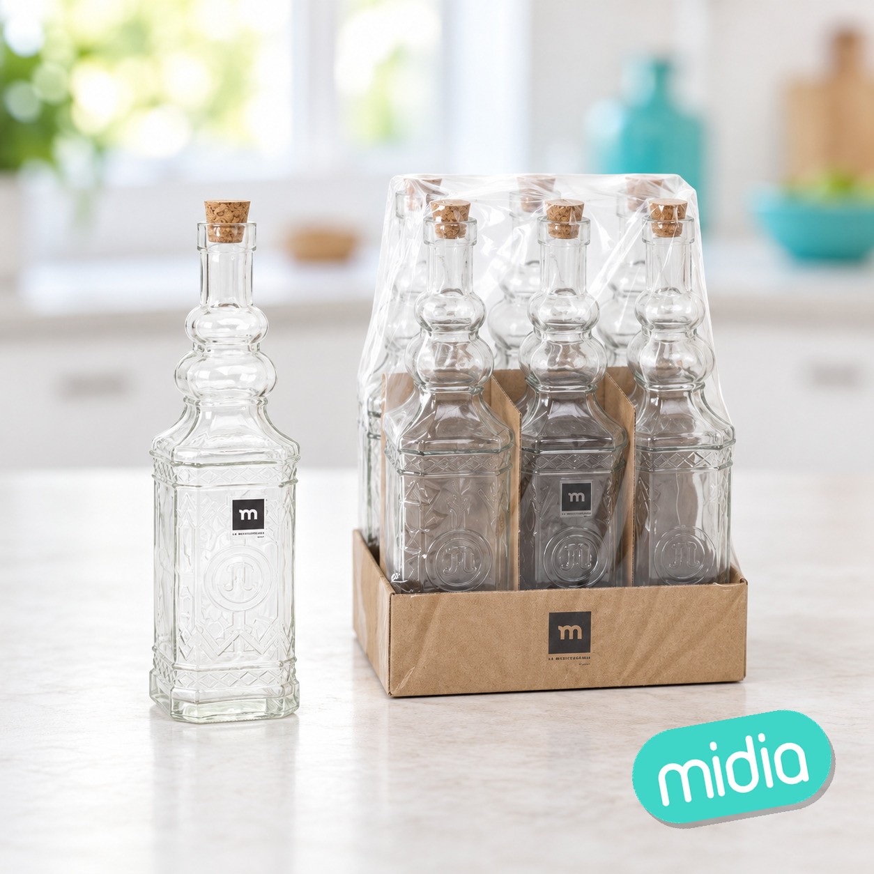 Botella vidrio himark t/corcho750ml la med