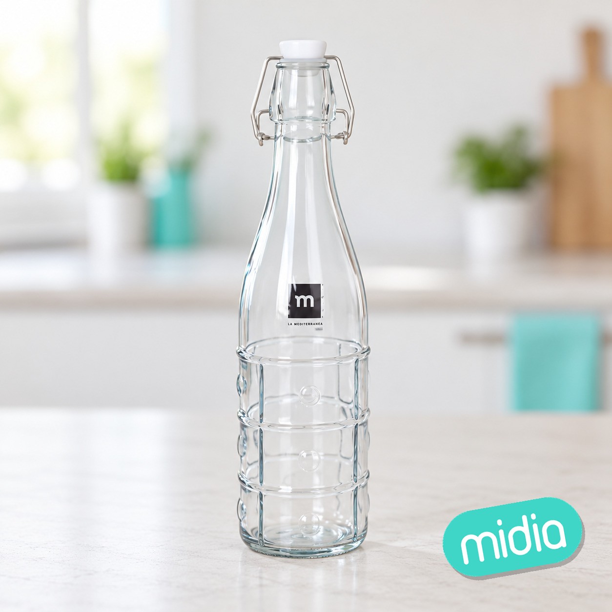 Botella pintad.c/tapon hermetic.500 la mediterran