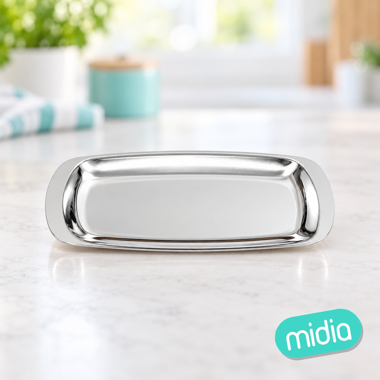 # -96- bandeja servir acero 23.5cm my bar