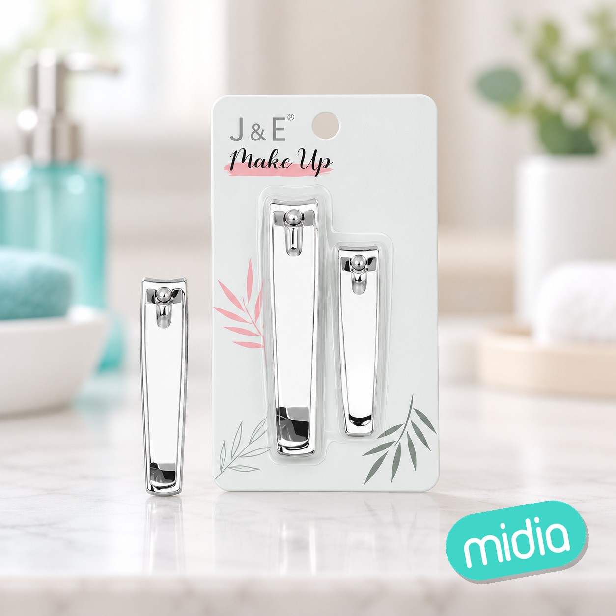 Set de cortauñas color plata 2pcs