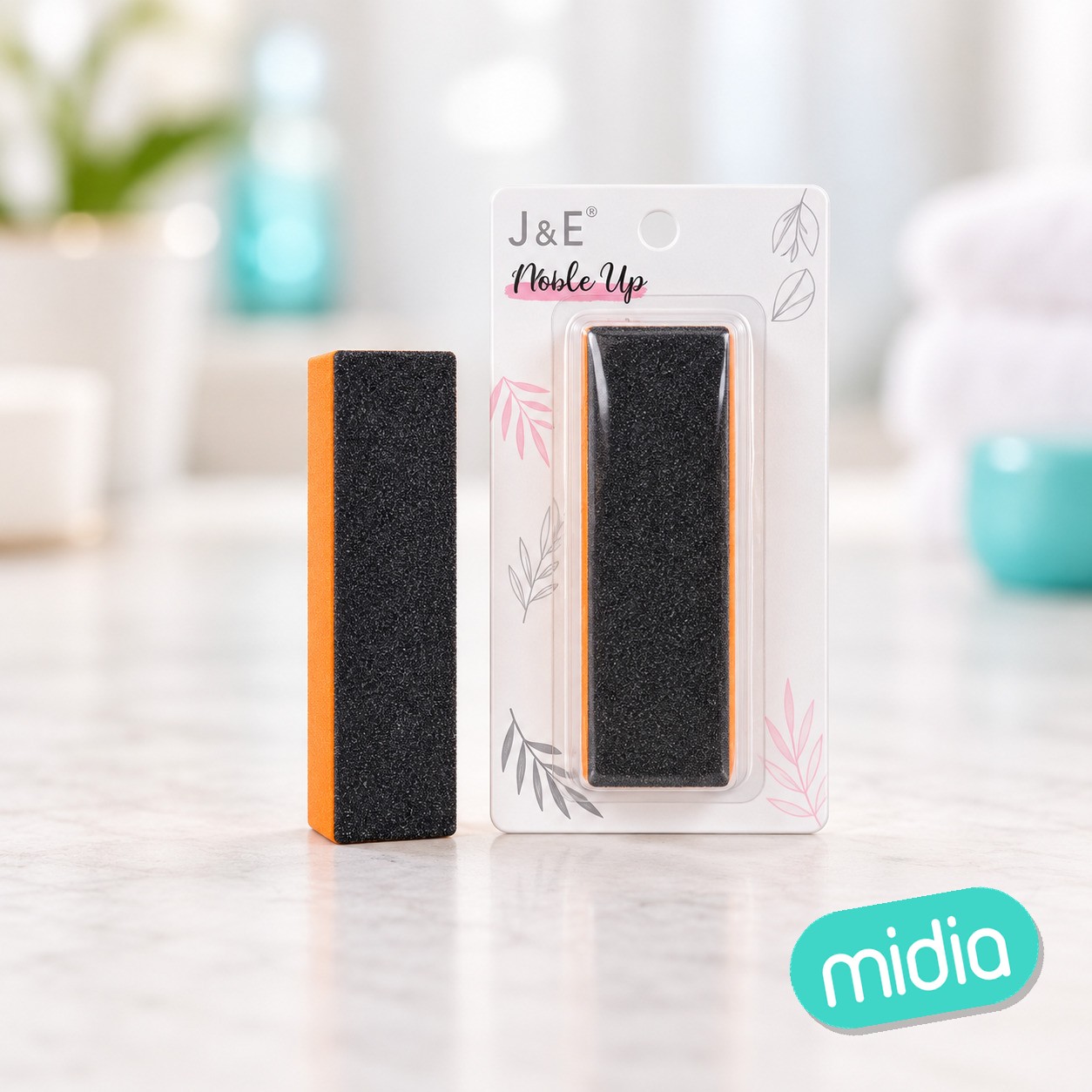 Lima de uñas cuandrada 9.5cm negro colores