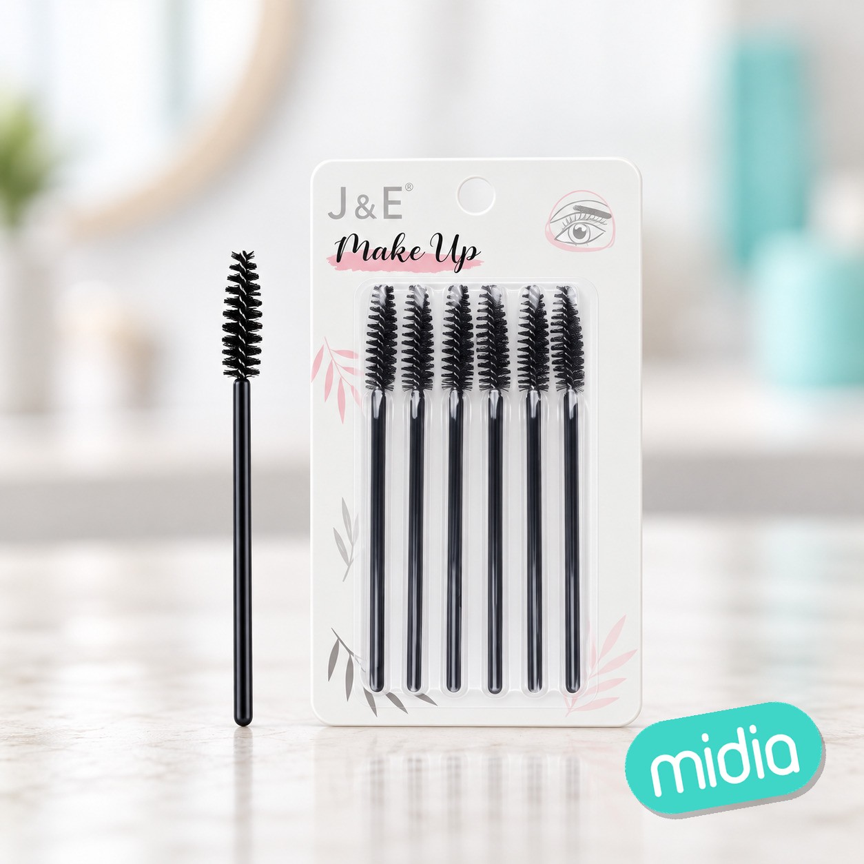 10cm set de cepillo negro para pestañas