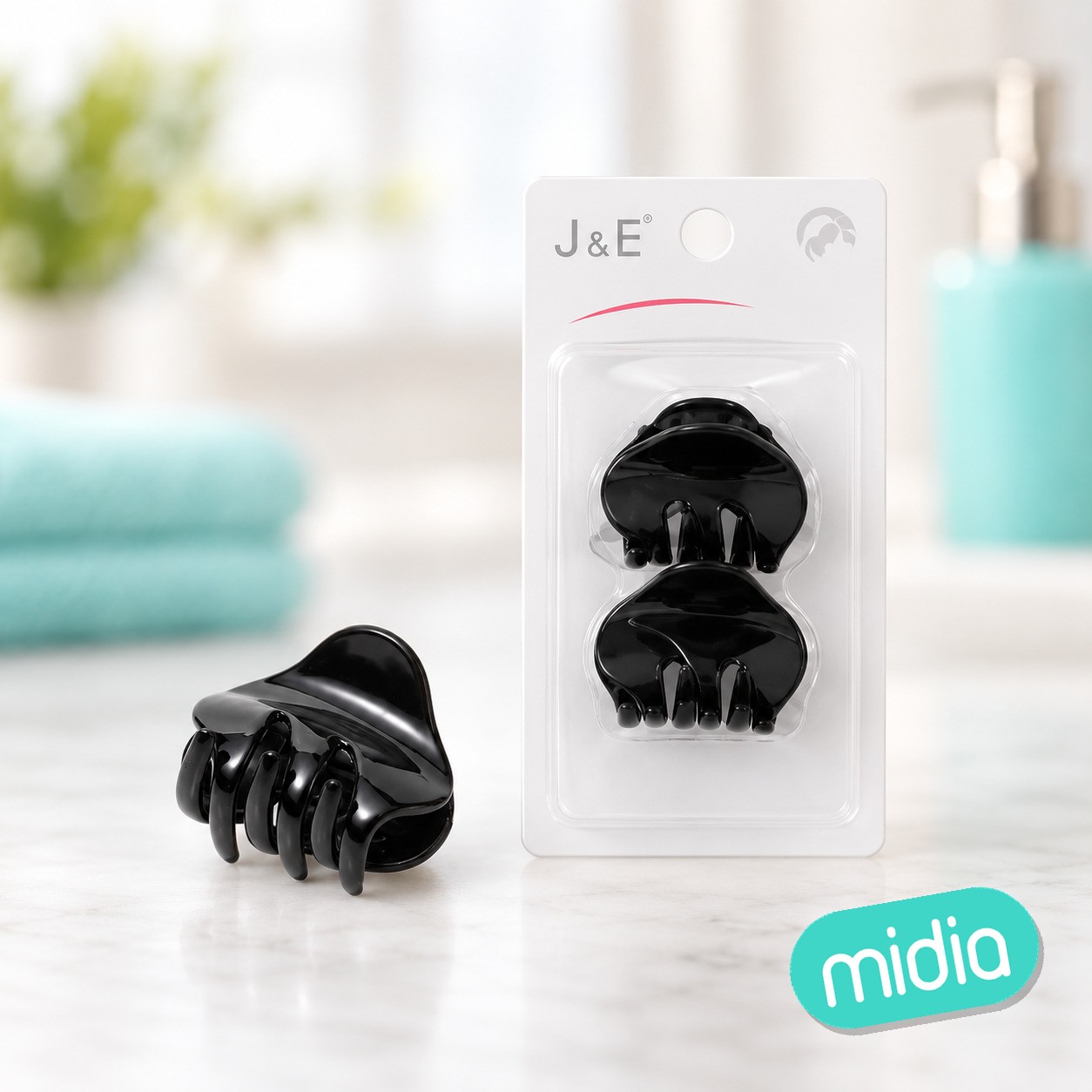 Set de mini pinza acrilica/negro