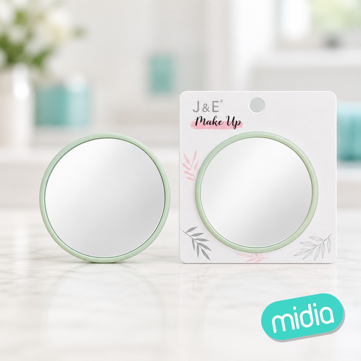 8.8cm espejo de belleza con aumento 3x
