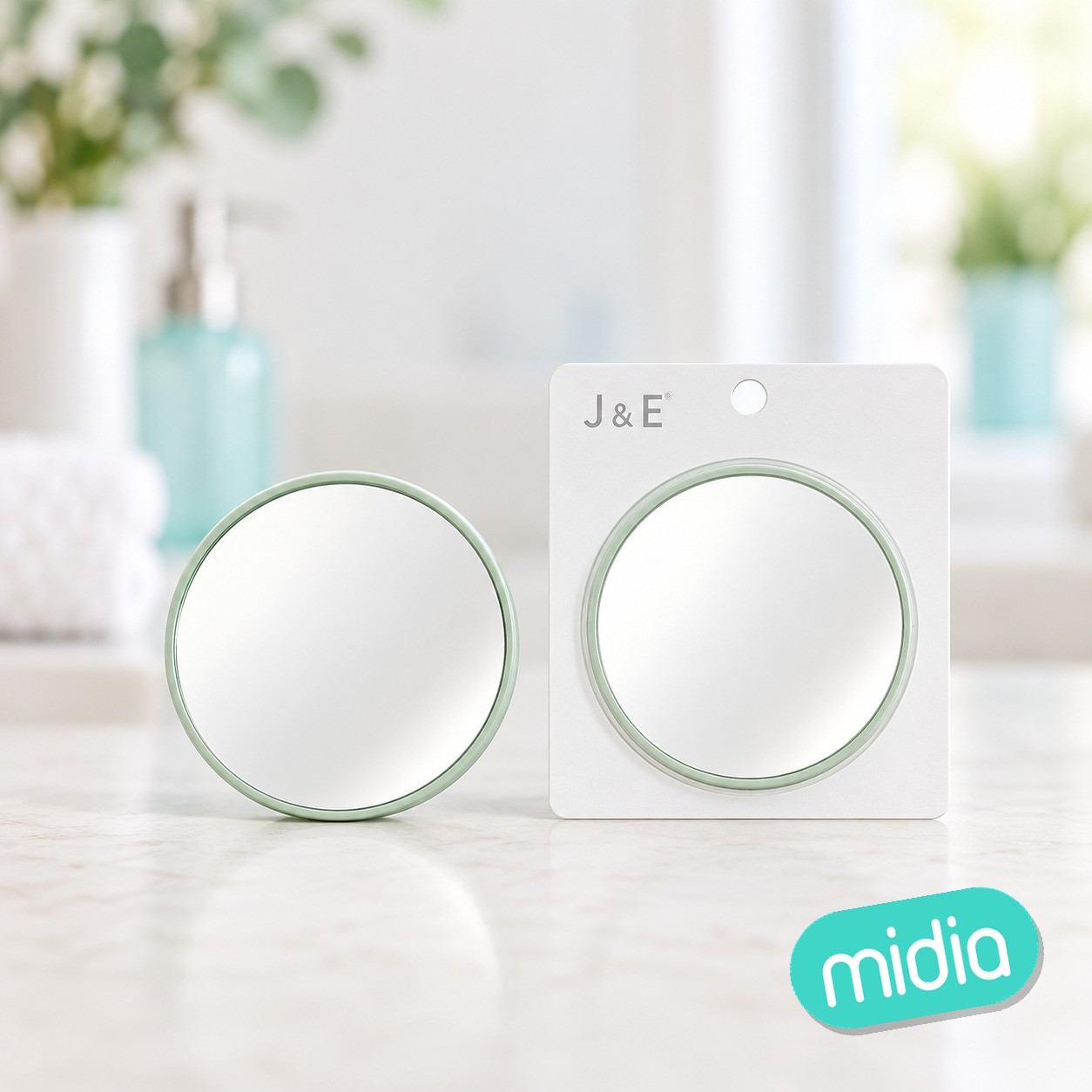 8.8cm espejo de belleza con aumento 5x