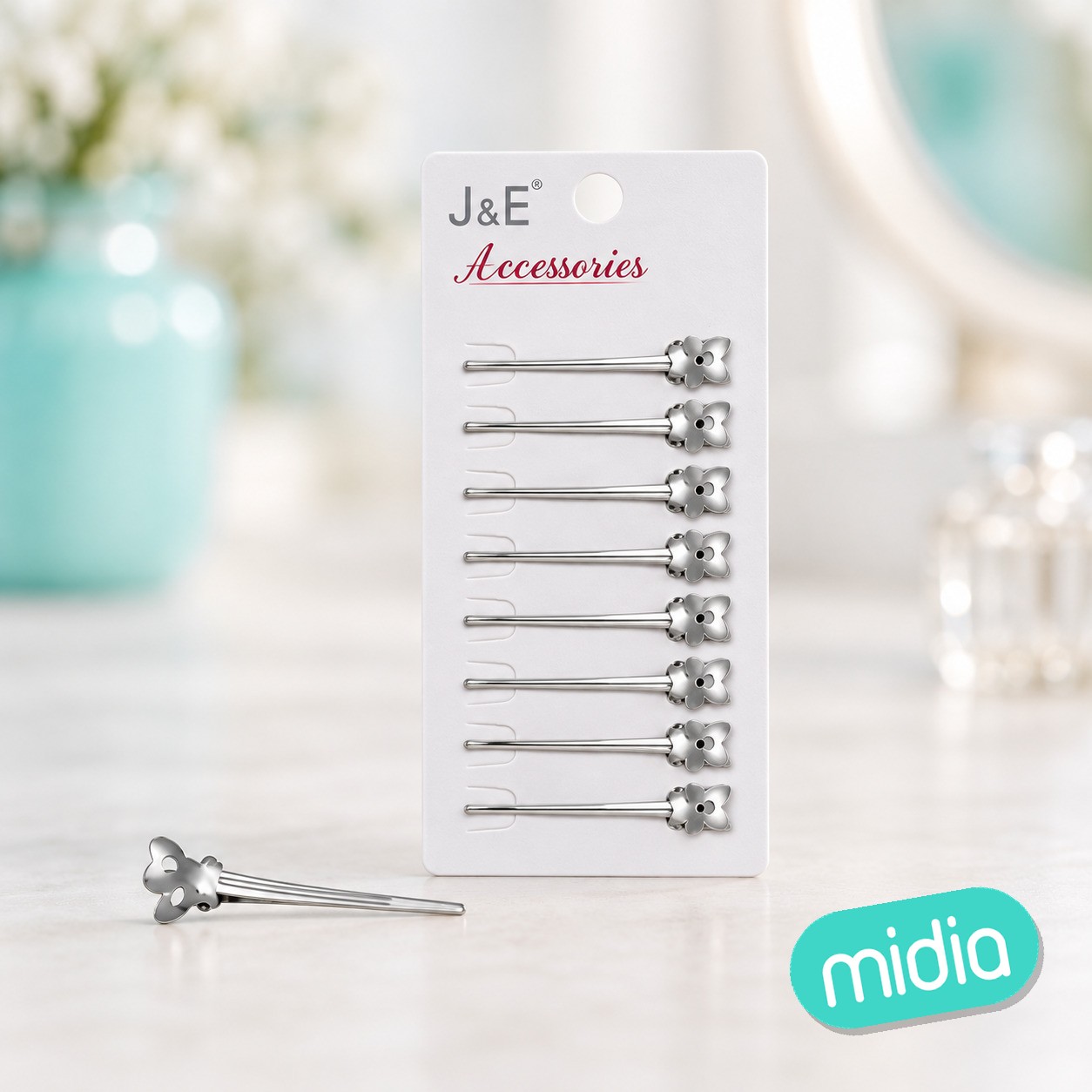 8pcs pinza del pelo de metal