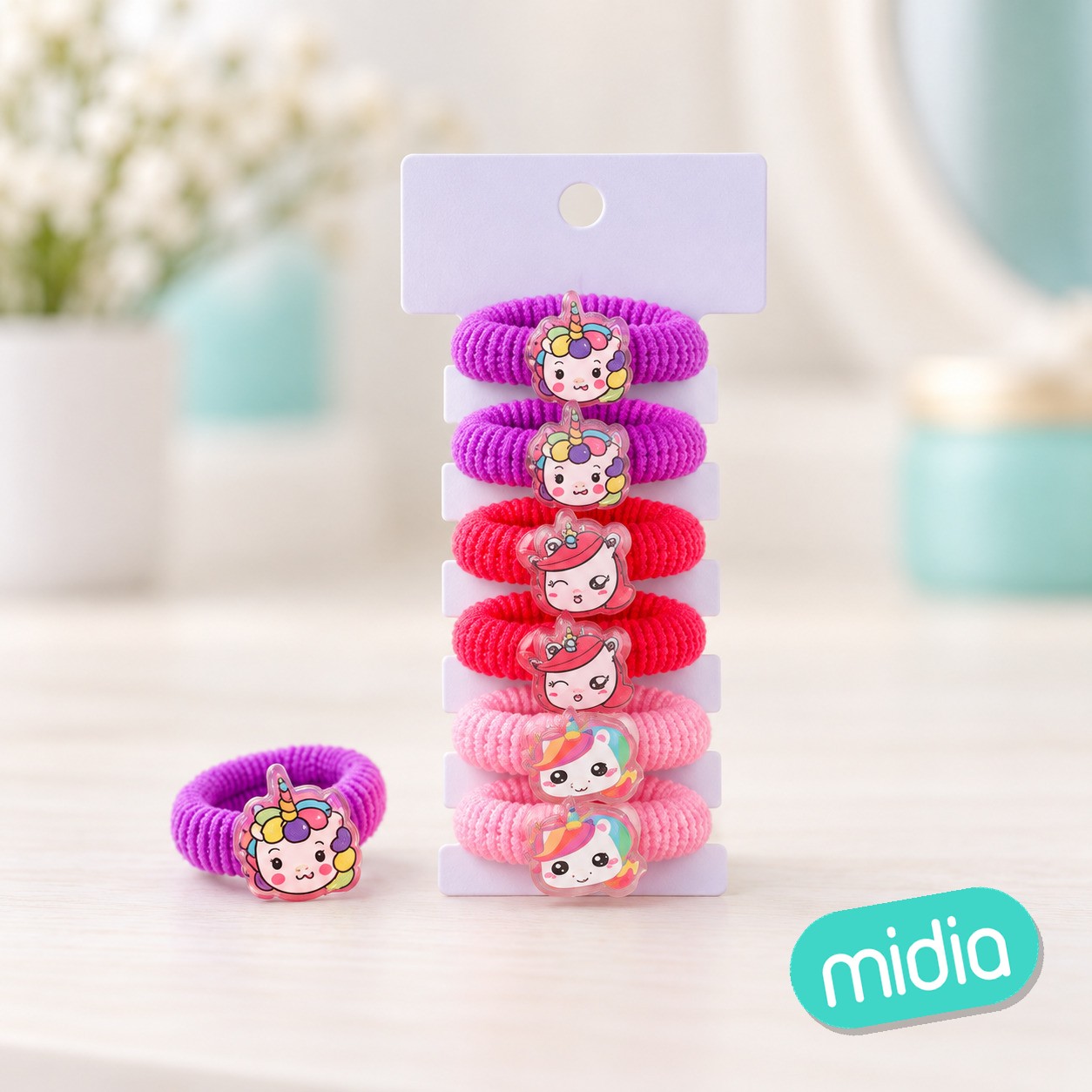 Coleteros de unicornio 6pcs