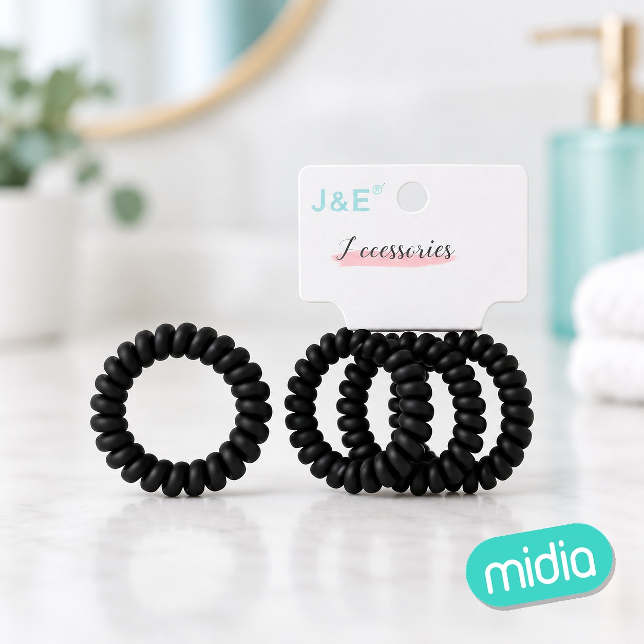 Goma espiral esmerilada negros