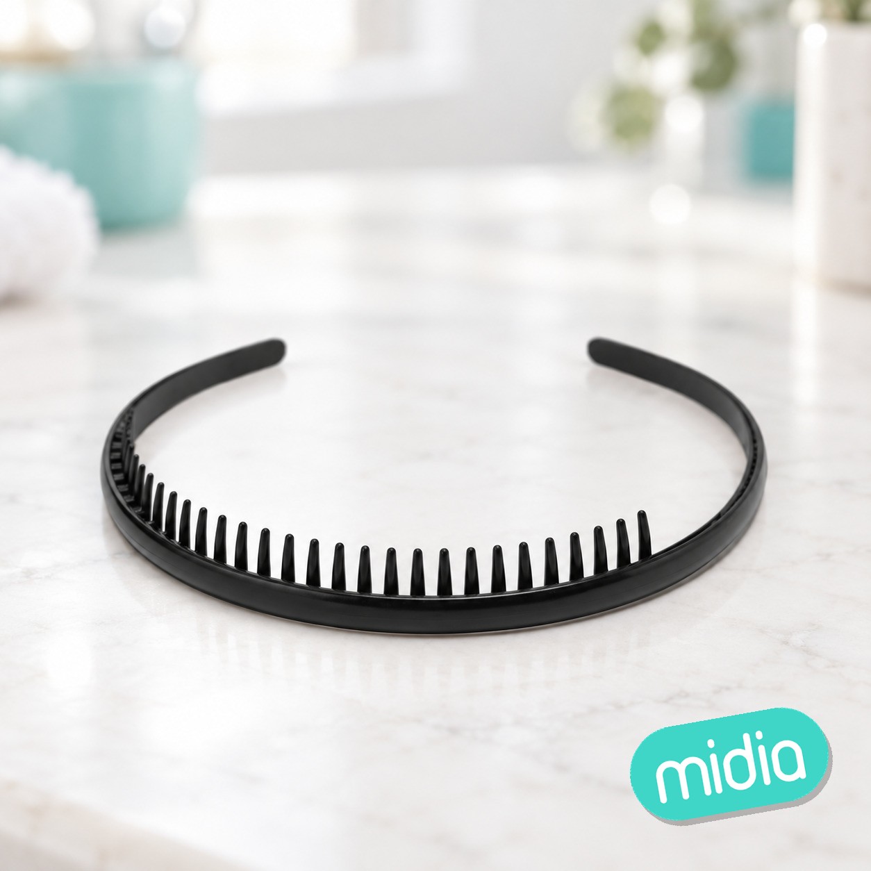 Diadema dentada en negro