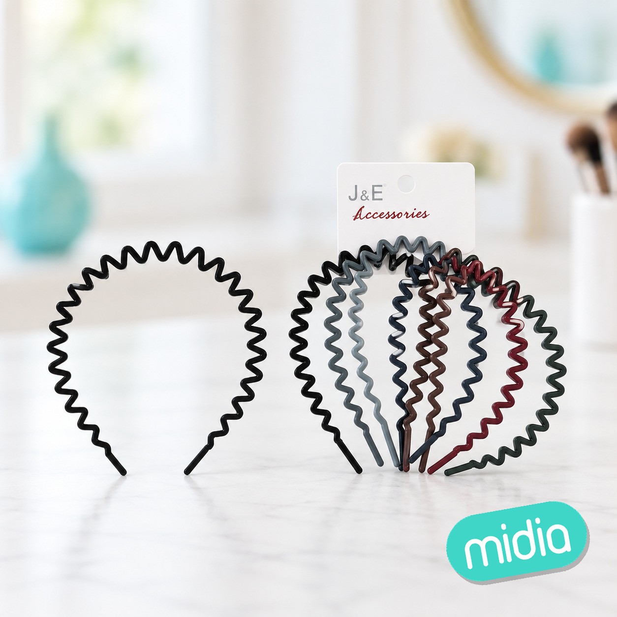 Diadema ondulada en multicolor