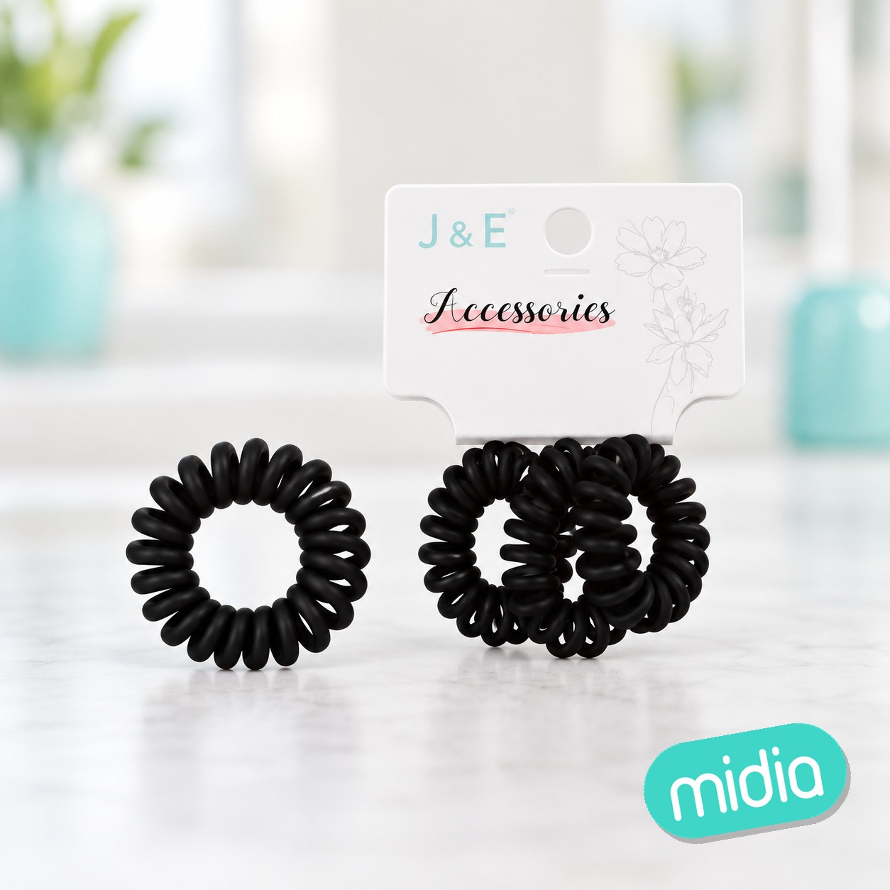 5cm goma espiral color negro