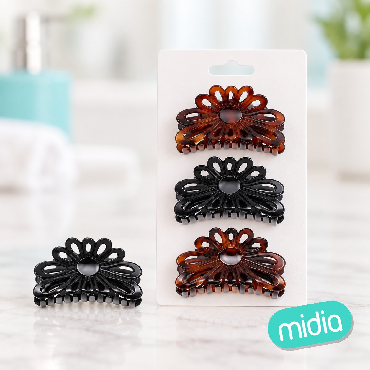 9cm pinza de pelo irrompible/mixto
