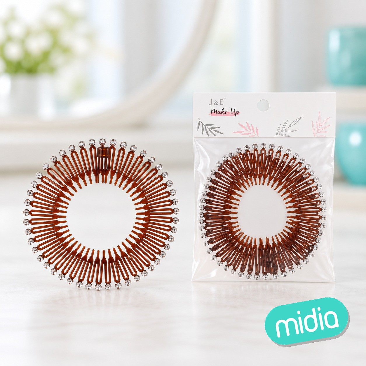 2pcs peinado de cabello magia/marron