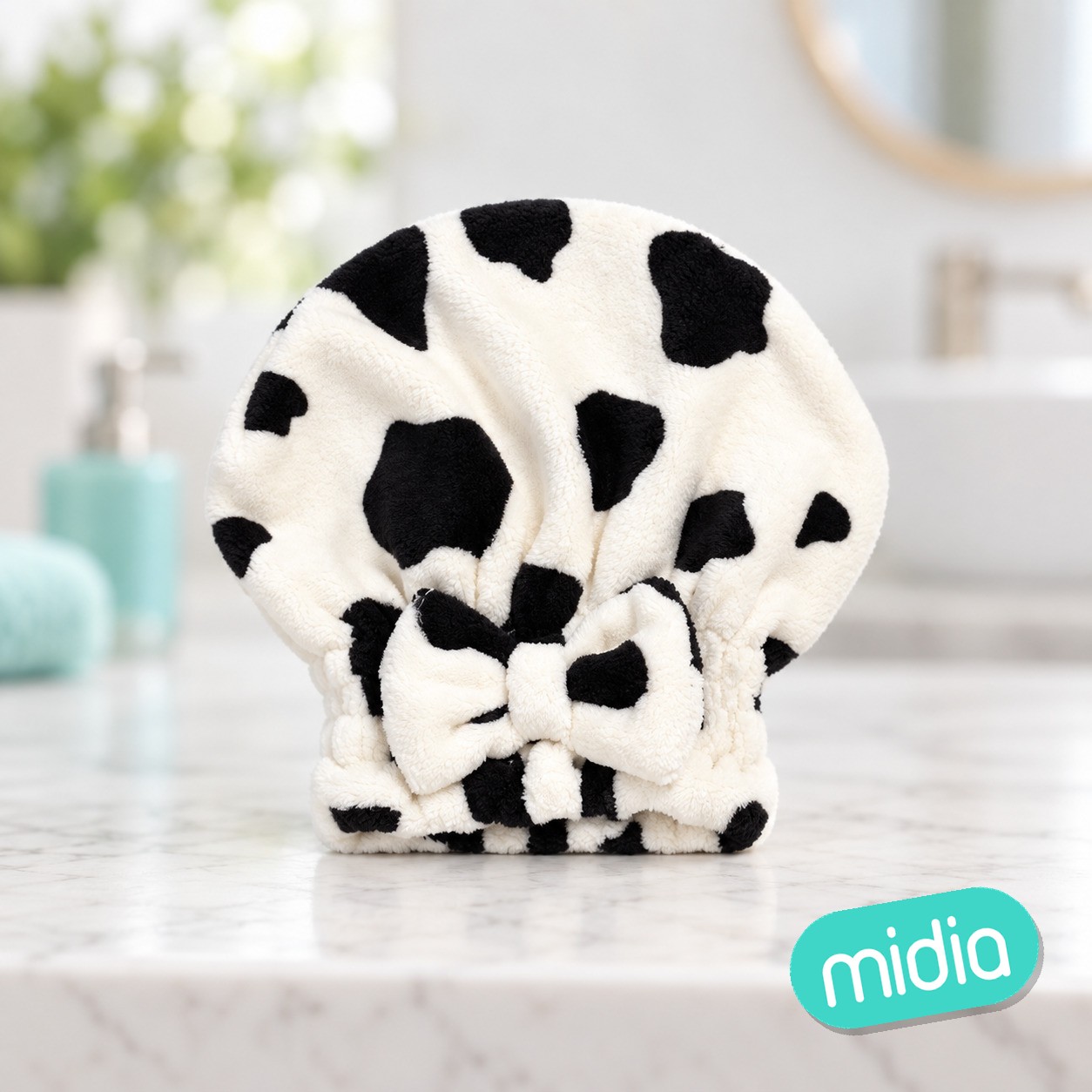 Gorro para secar el pelo vaca