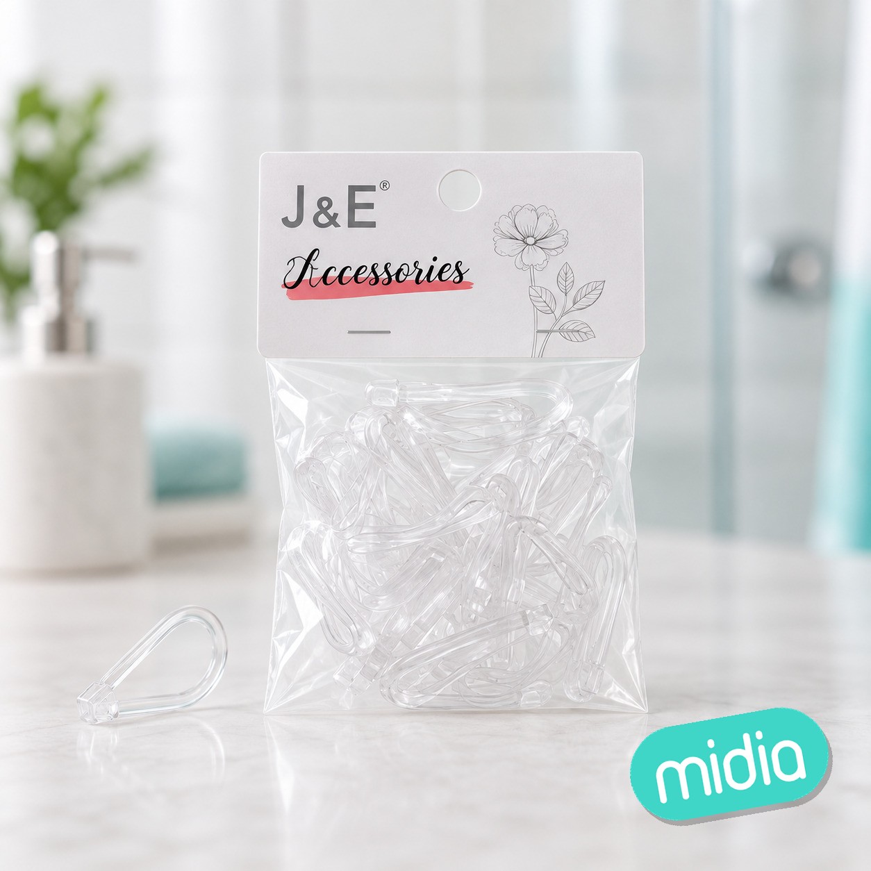 3.5~4cm goma ancha altamente elastica ±40pcs transp.