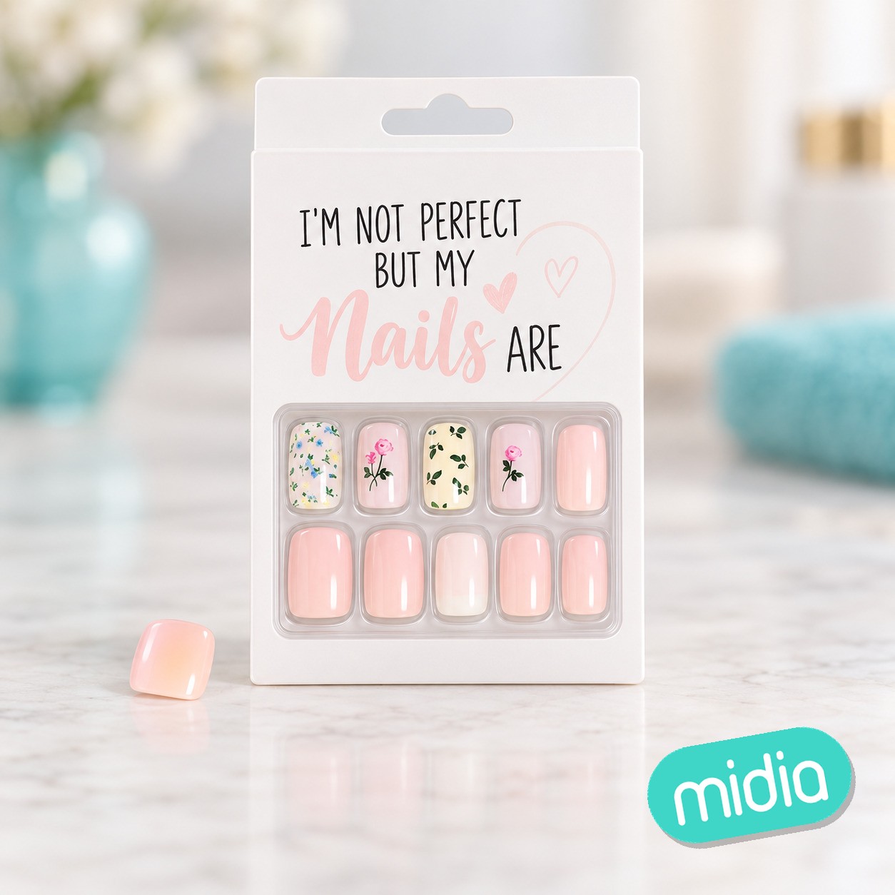 Uñas postizas desmontables 12pcs