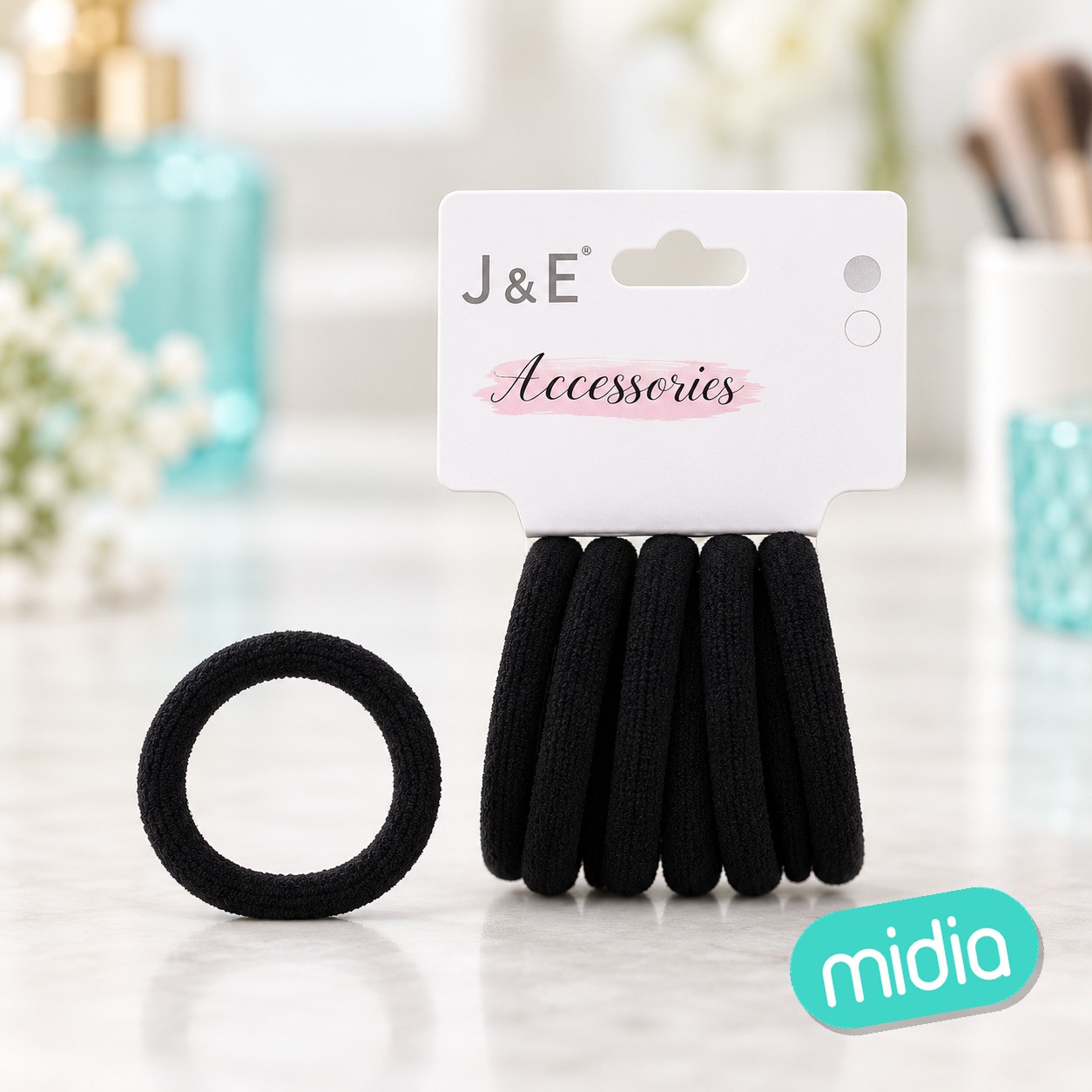 Coletero negro lycra 6pcs nº9 ±35mm grueso