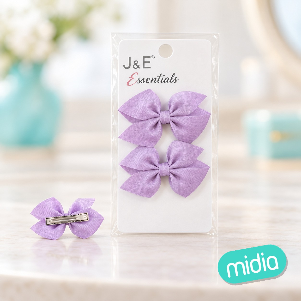 Pinza lazo pequeno 2pcs ±6.5*4.5cm claro