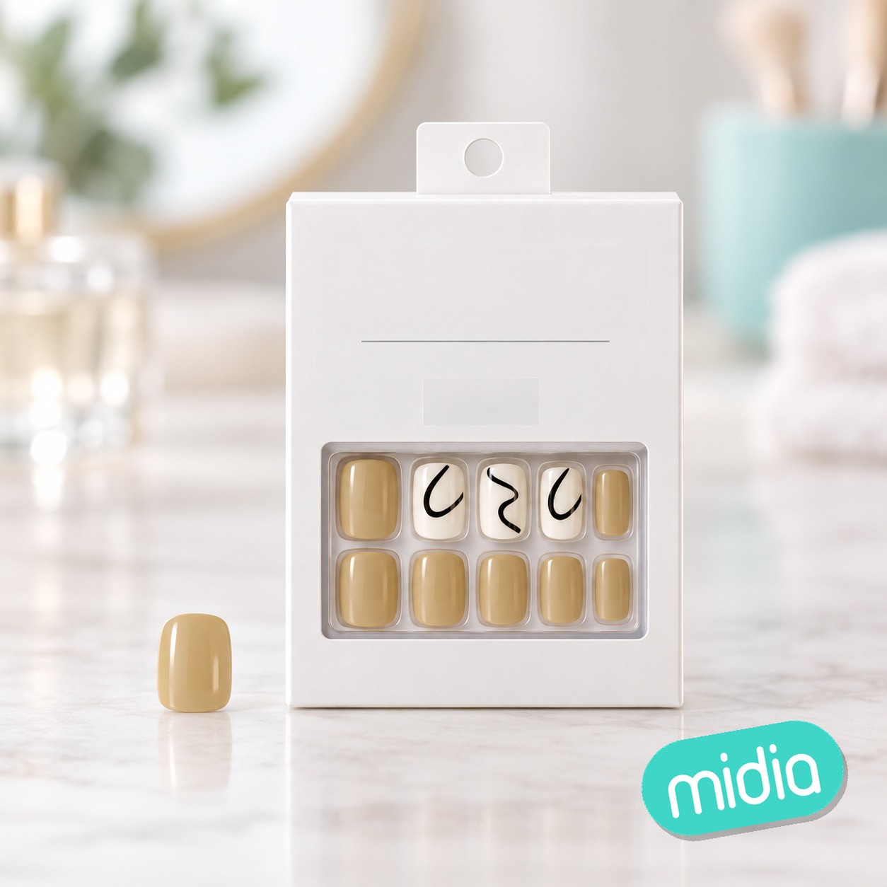 Set de uñas postizas desmontables 12pcs