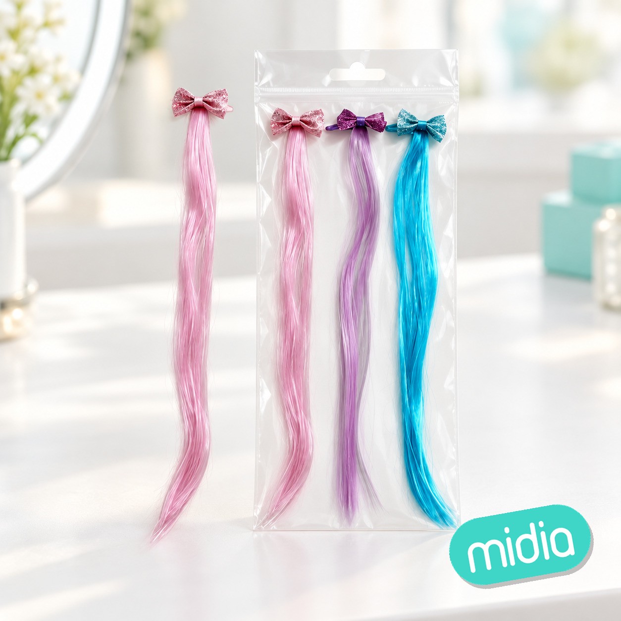 Set de pinza de pelo con lazo 3pcs