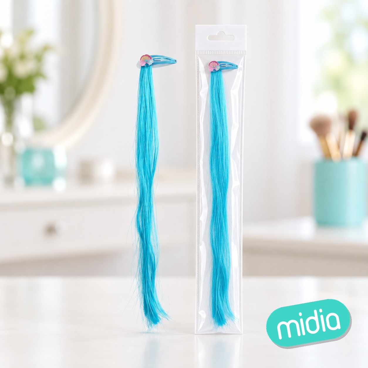 Set de pinza de pelo con extension de pelo 2pcs