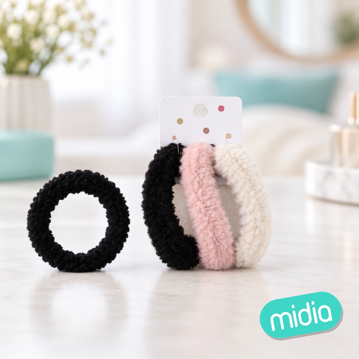 Diadema fuzzy multicolor