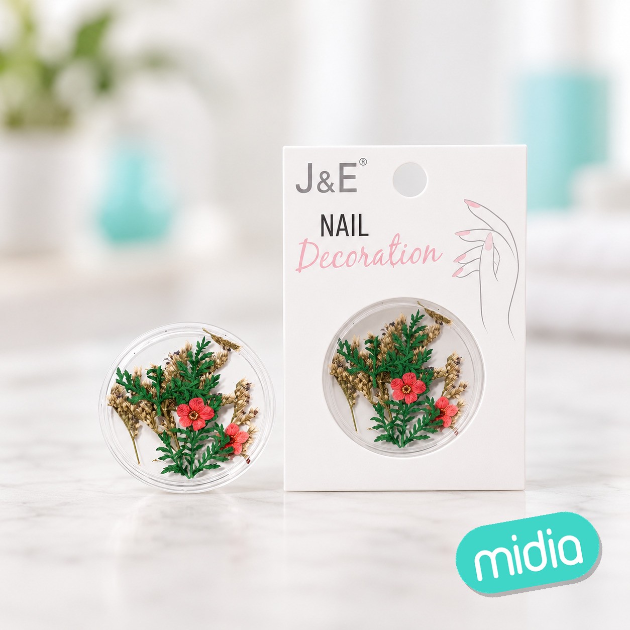 Accesorios para manicuras flores seco