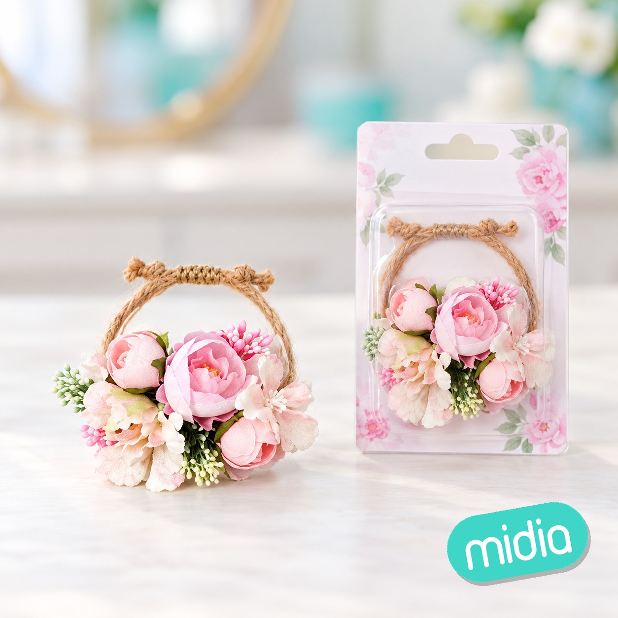 Pulseras de flores colores