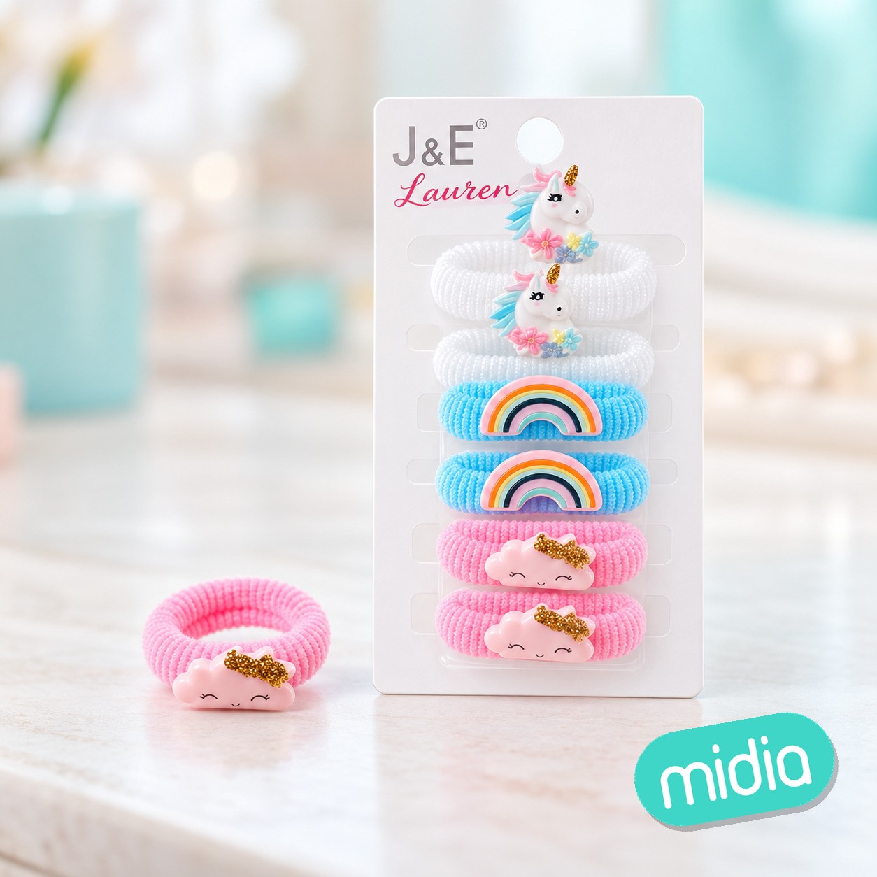2.5cm set de coleteros ninas 6pcs
