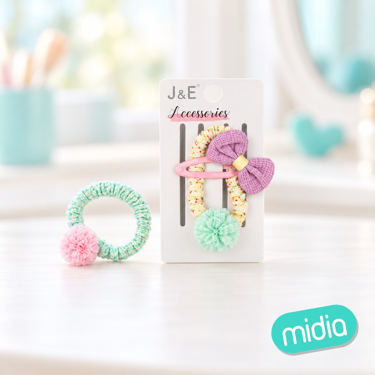 4.5cm set de pinzas y coleteros 2pcs