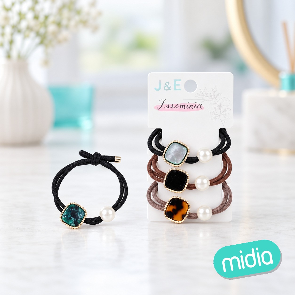 Coletero simple con perlas
