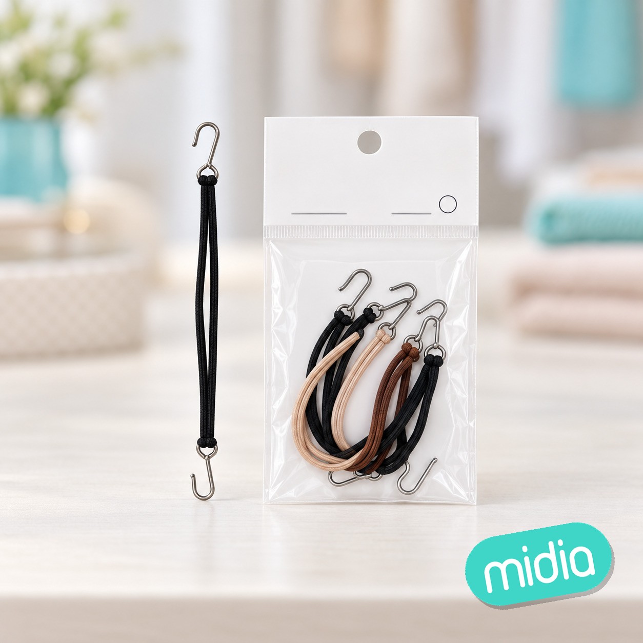 Bandas elasticas para el cabello con ganchos 4pcs