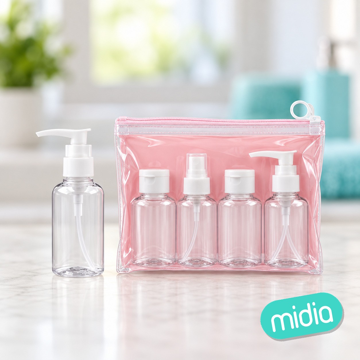 50ml botellas transparentes 4pcs