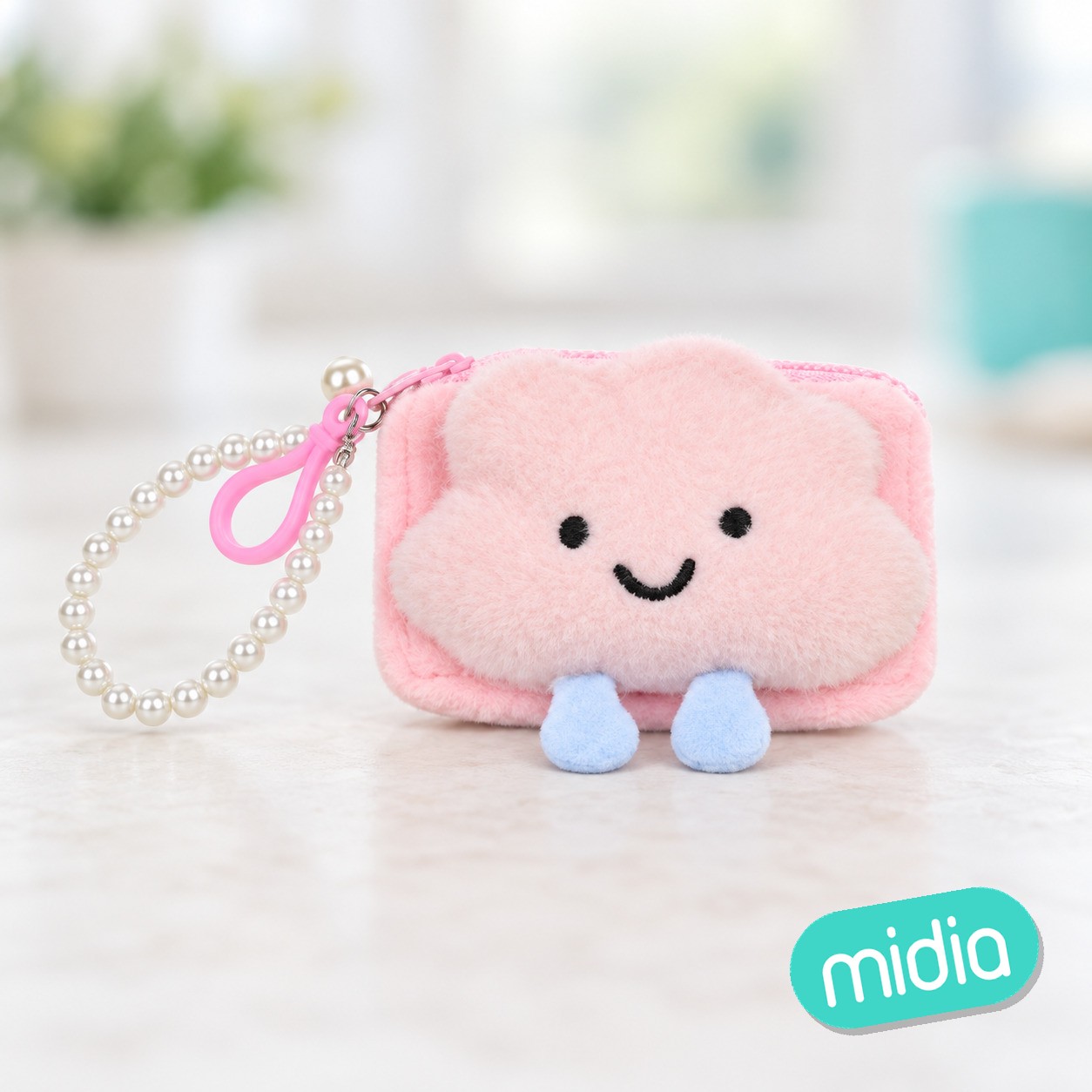 Monedera nube con cadena de perlas