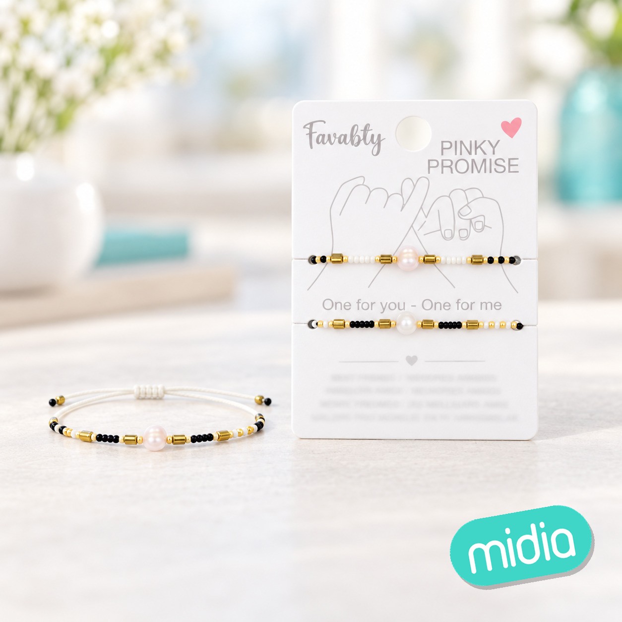 Pulsera de abalorios y conchas 2pcs
