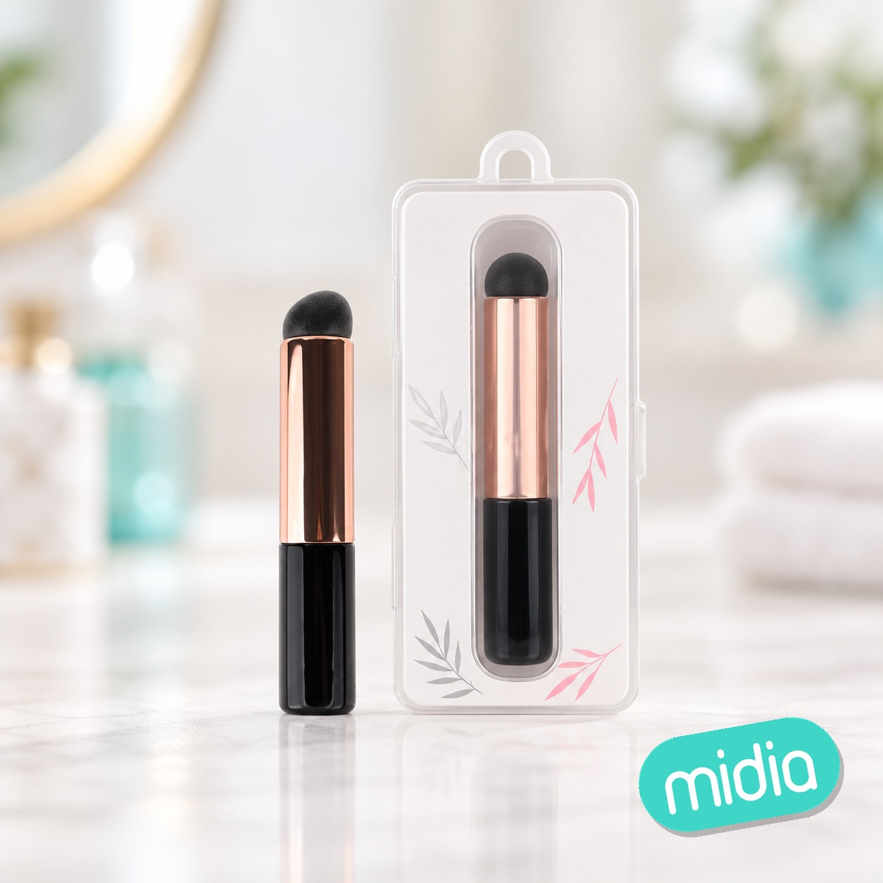 Cepillo de maquillaje para labios negro
