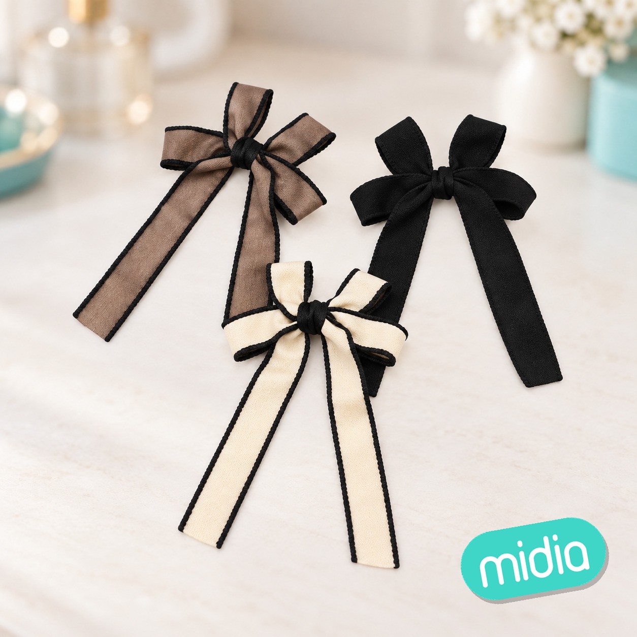 6cm lazos de pinza de pelo