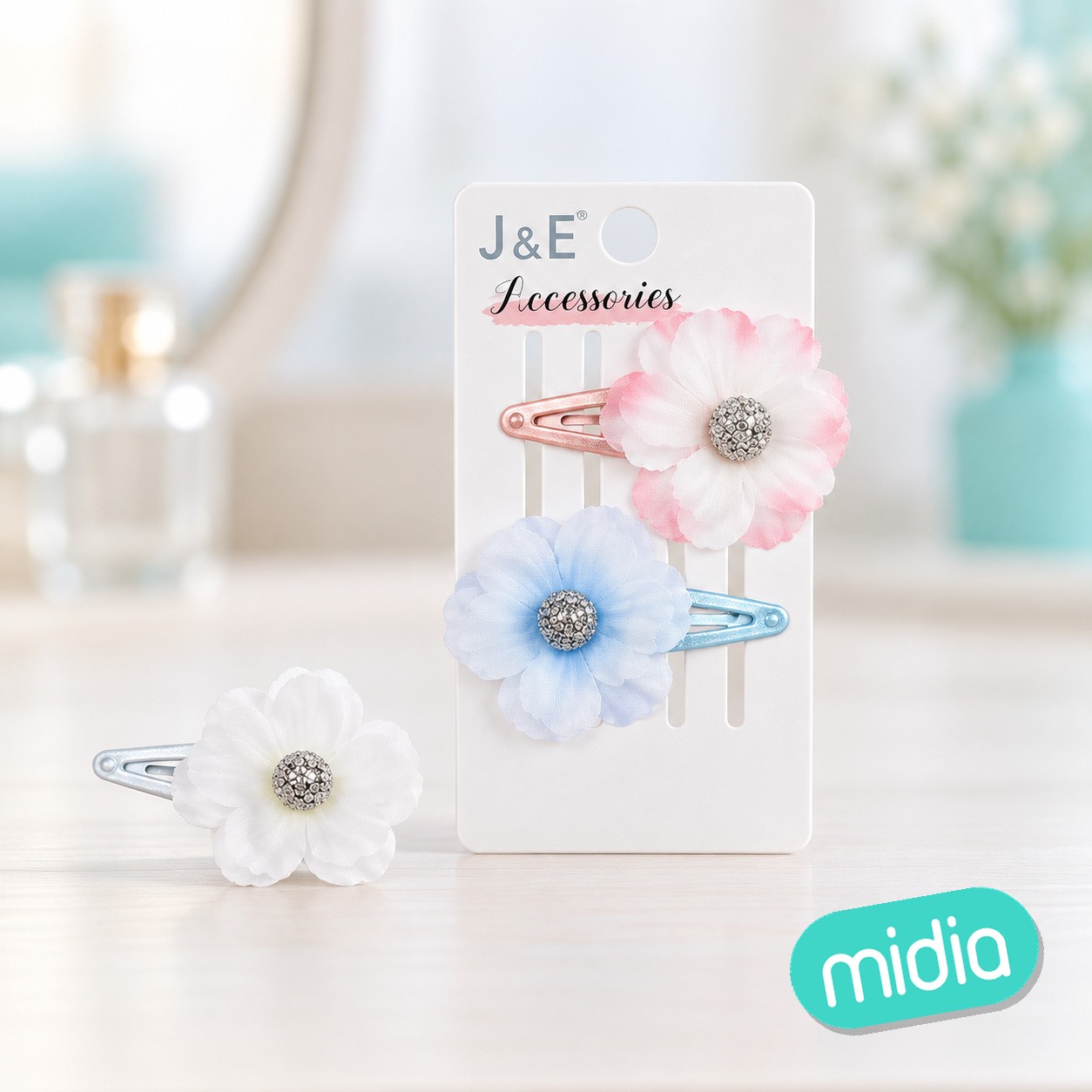 2pcs pinza de pelo flor