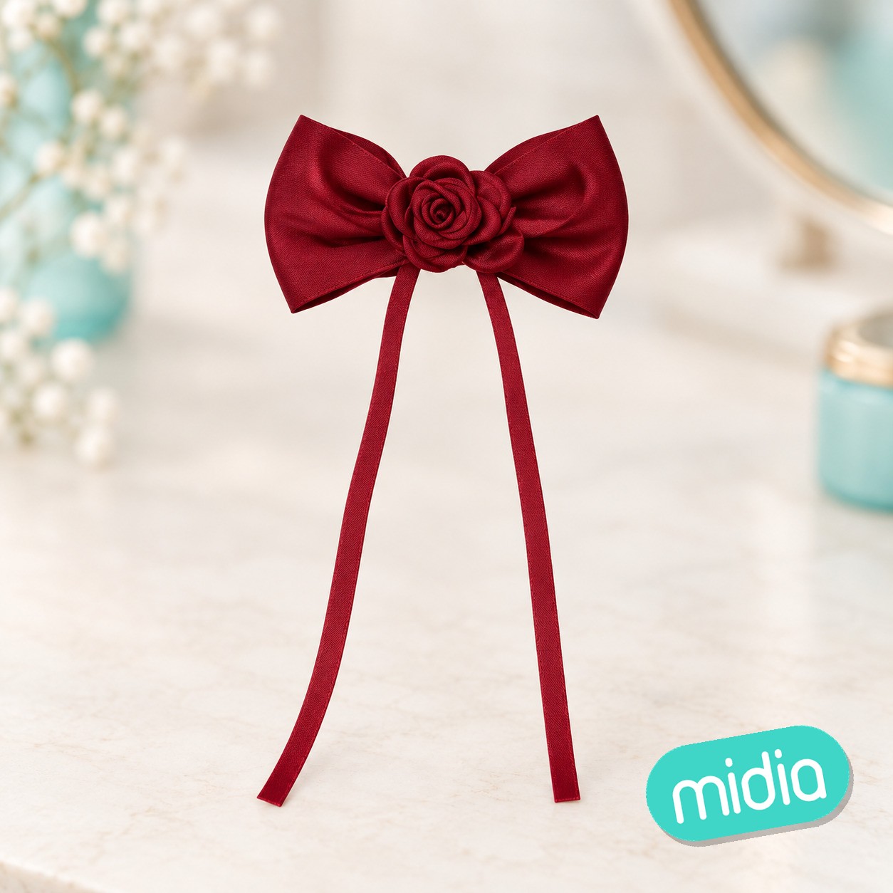 8cm pinza de lazo y flor