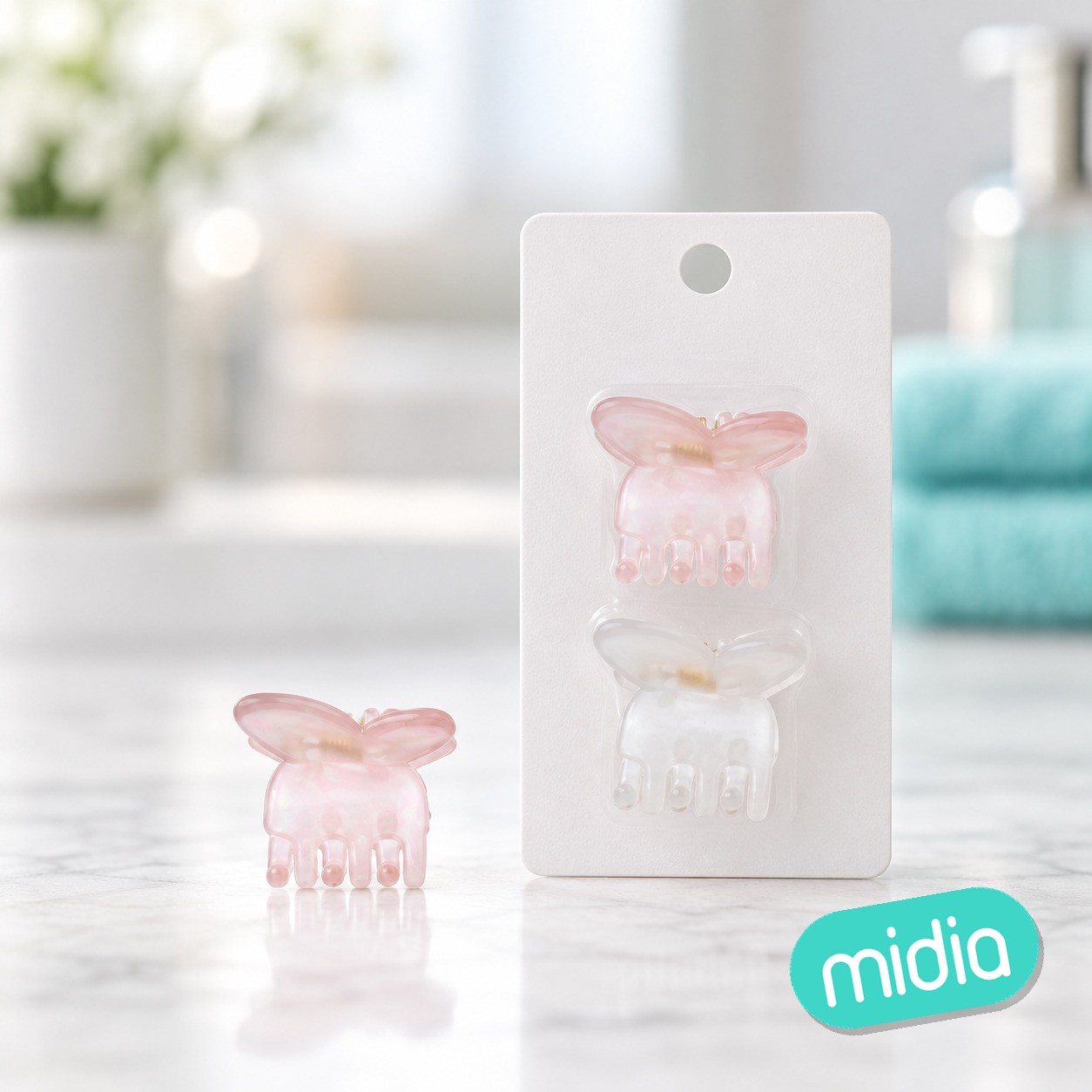 2.5cm 2pcs pinza de pelo