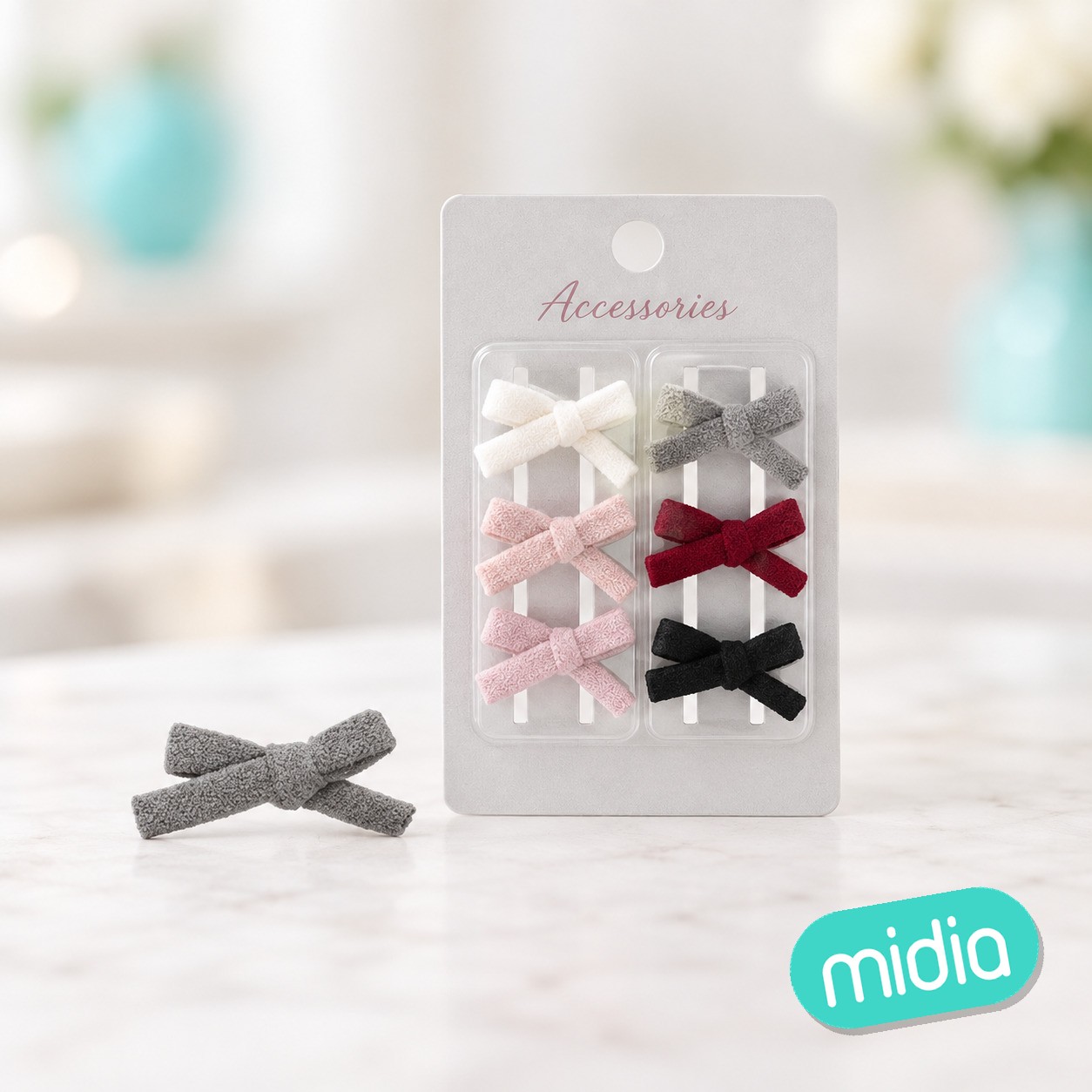 3pcs pinza de pelo color invierno