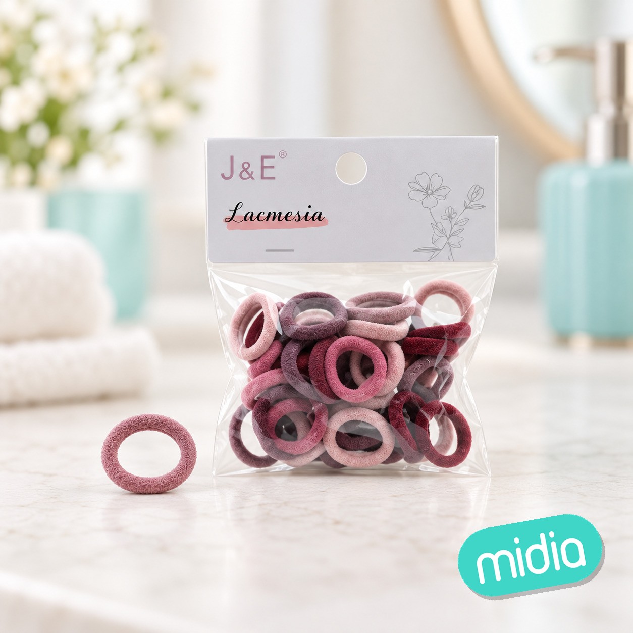 40pcs 4#coletero rosa