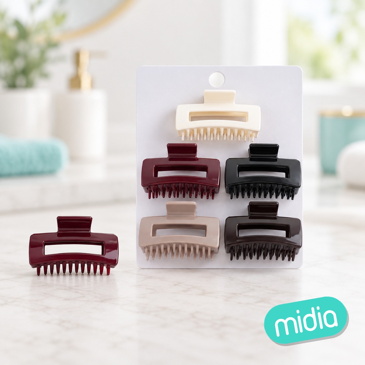 Pinza de pelo con peine 10.5cm