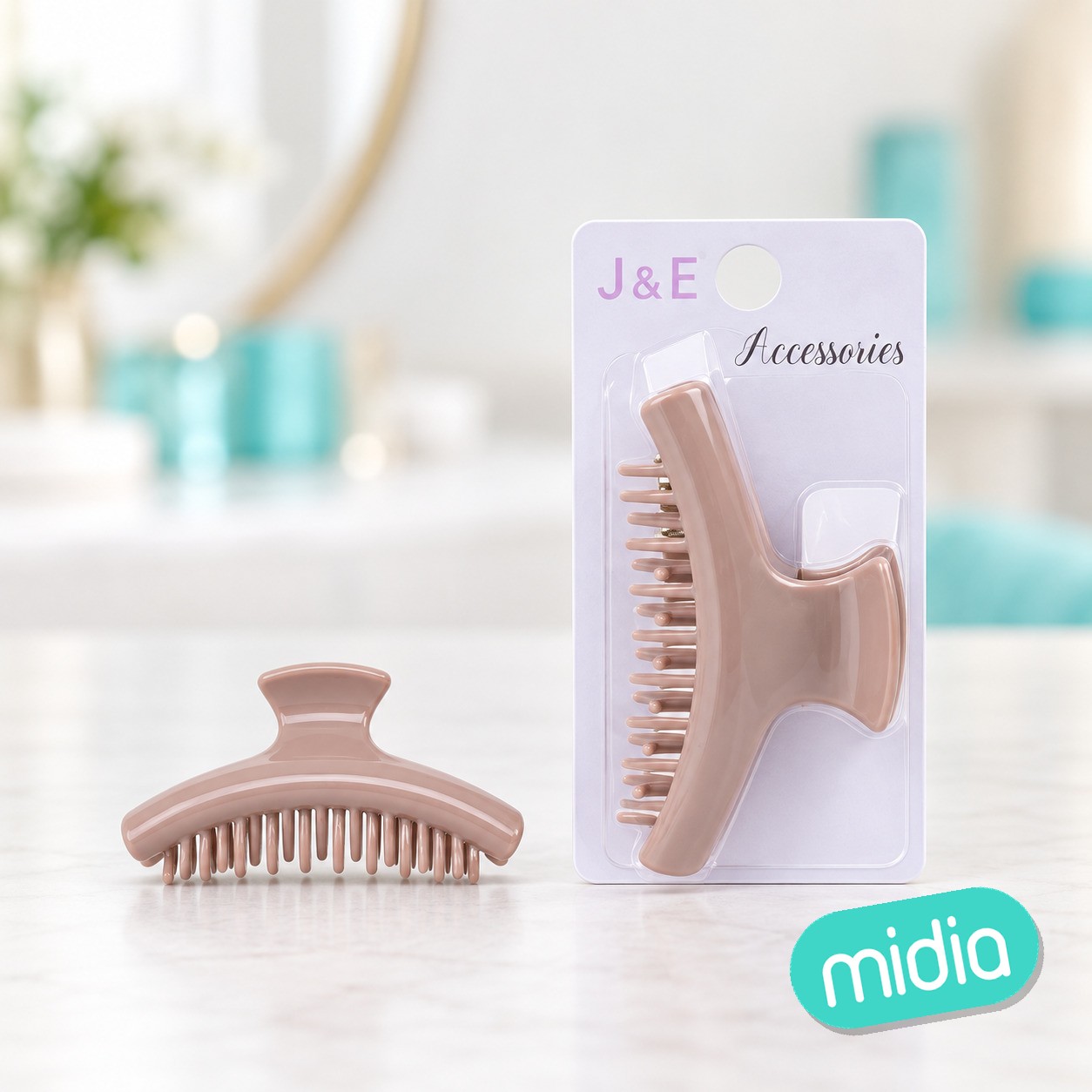 Pinza de pelo con peine 11cm