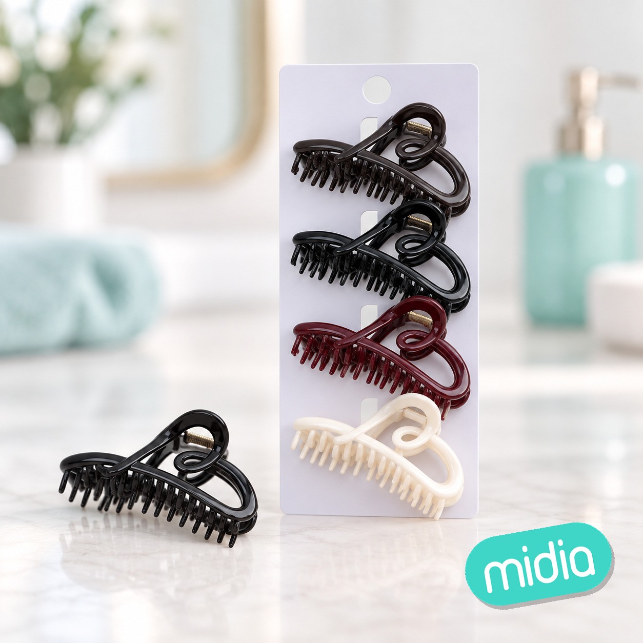 Pinza de pelo con peine 12cm