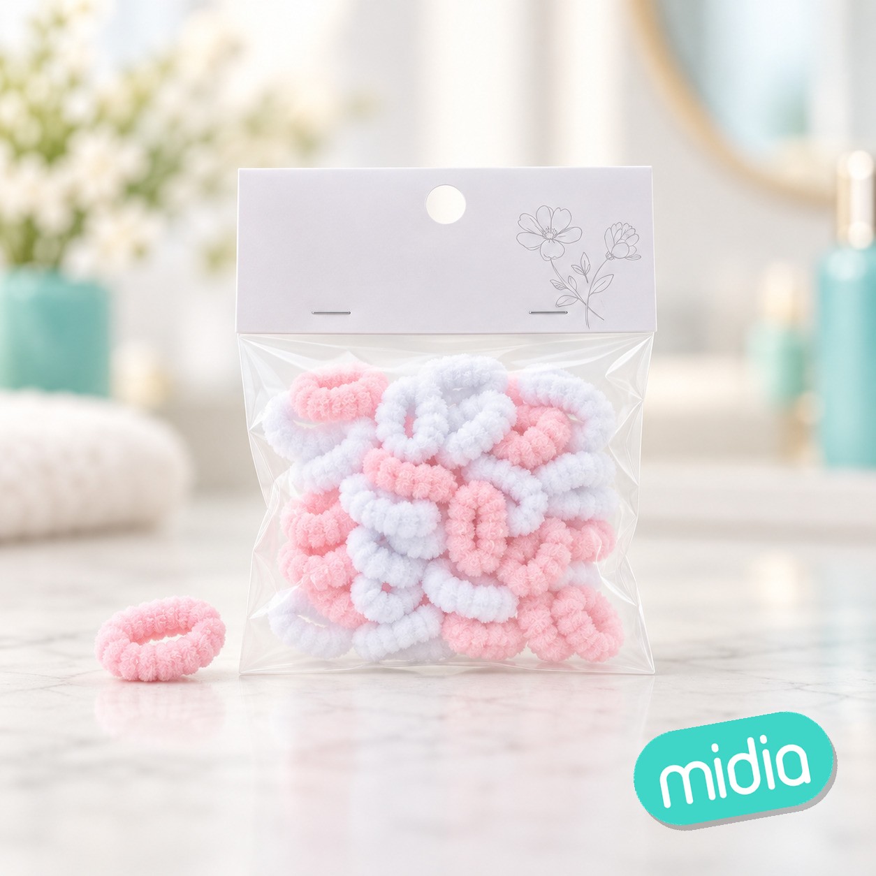 ±2cm coletero blanco rosa 40pcs