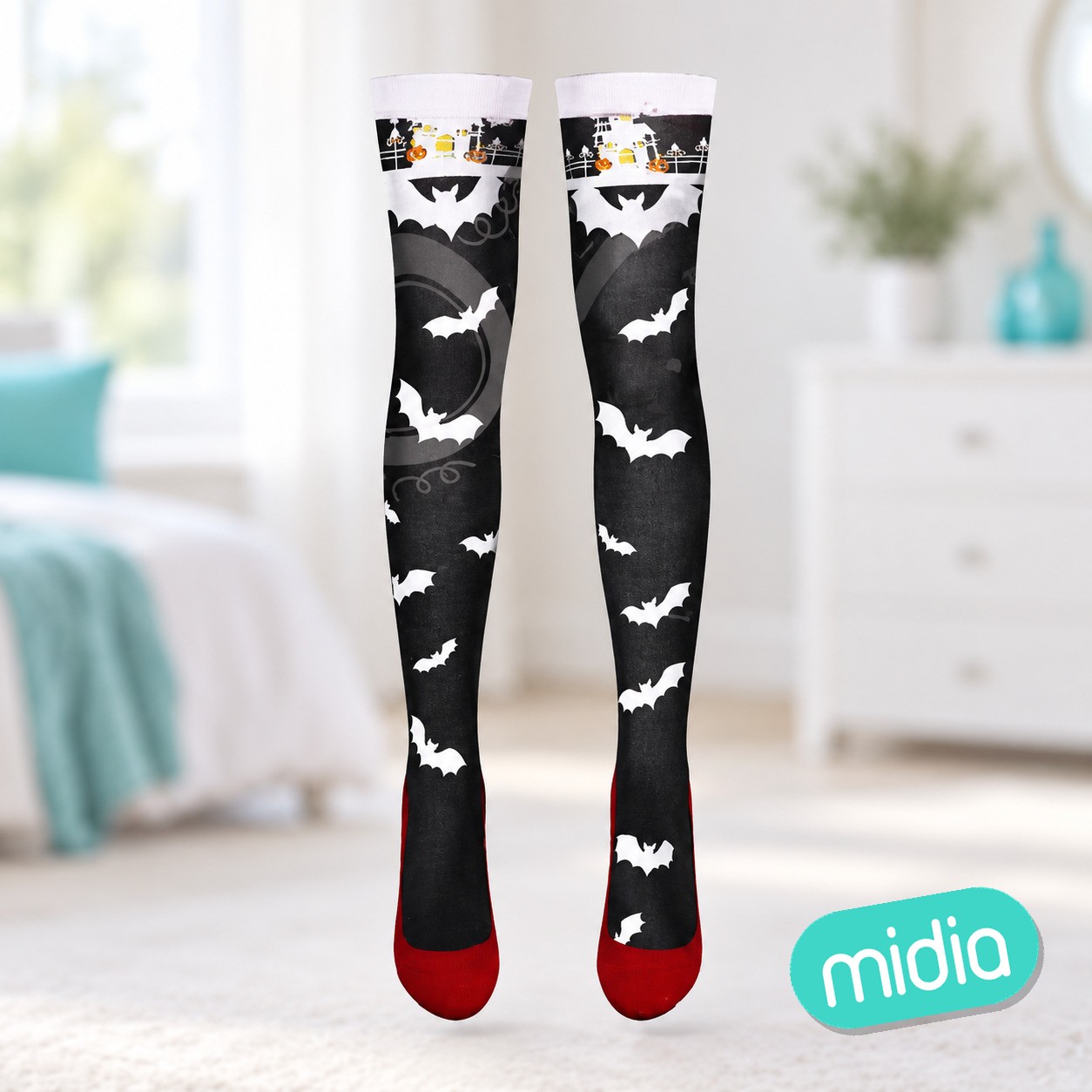 Panty mucielago negro con