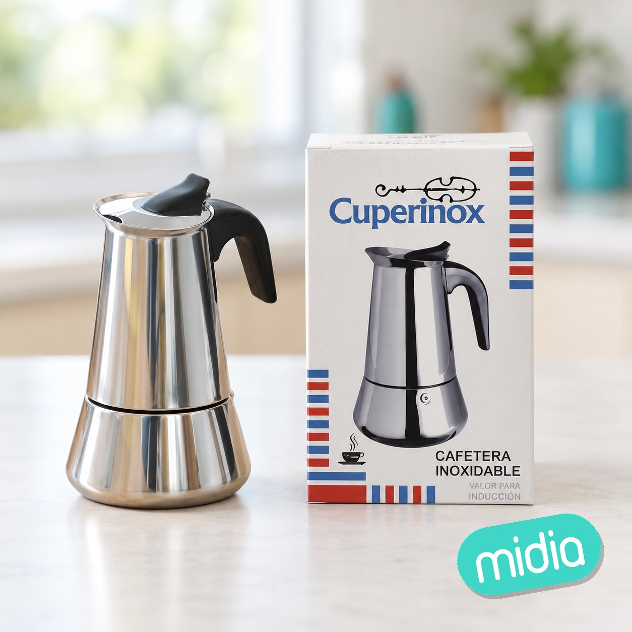 Cafetera acero inoxidable 4 tazas inducc
